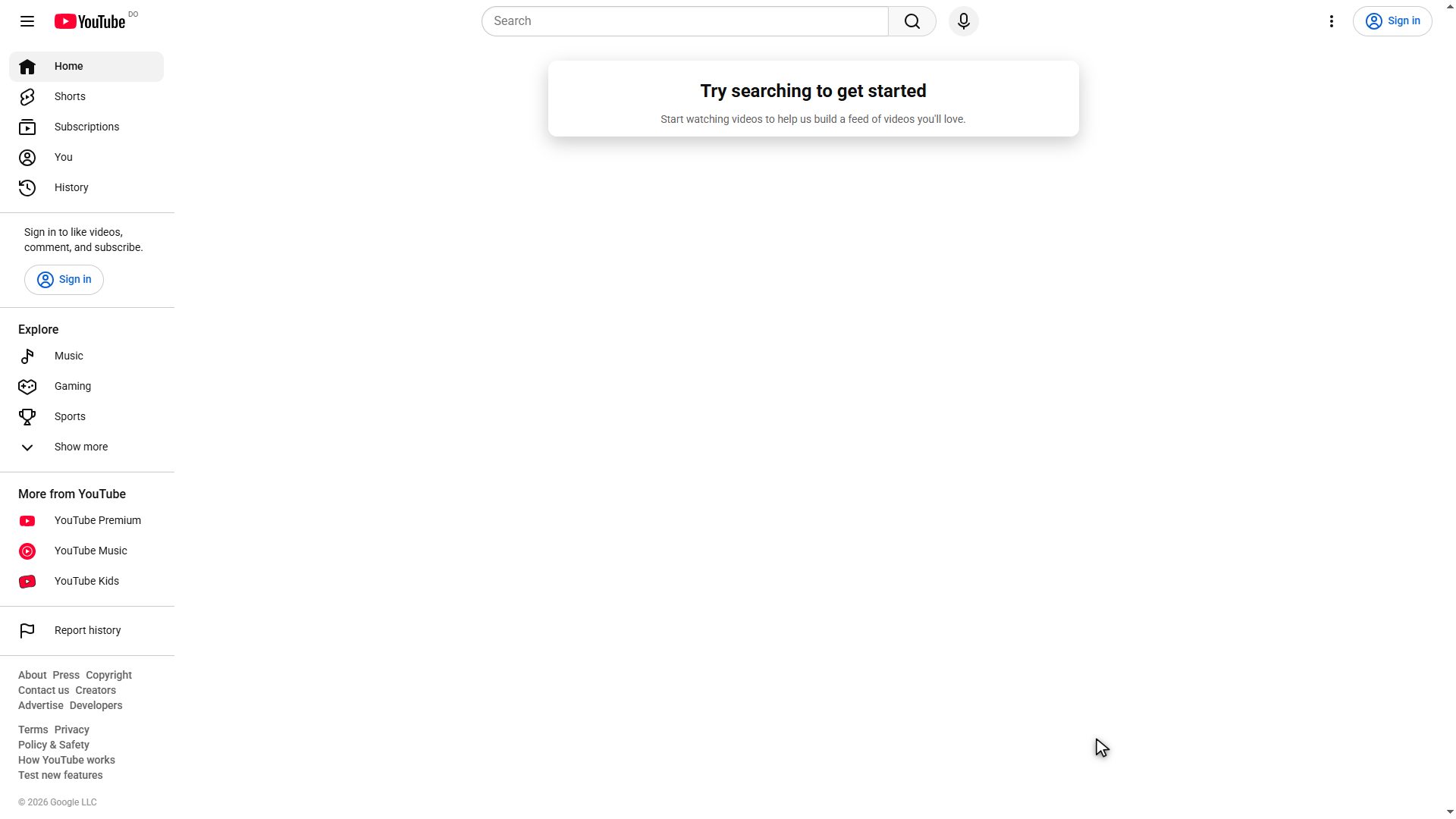 Abra o YouTube no computador